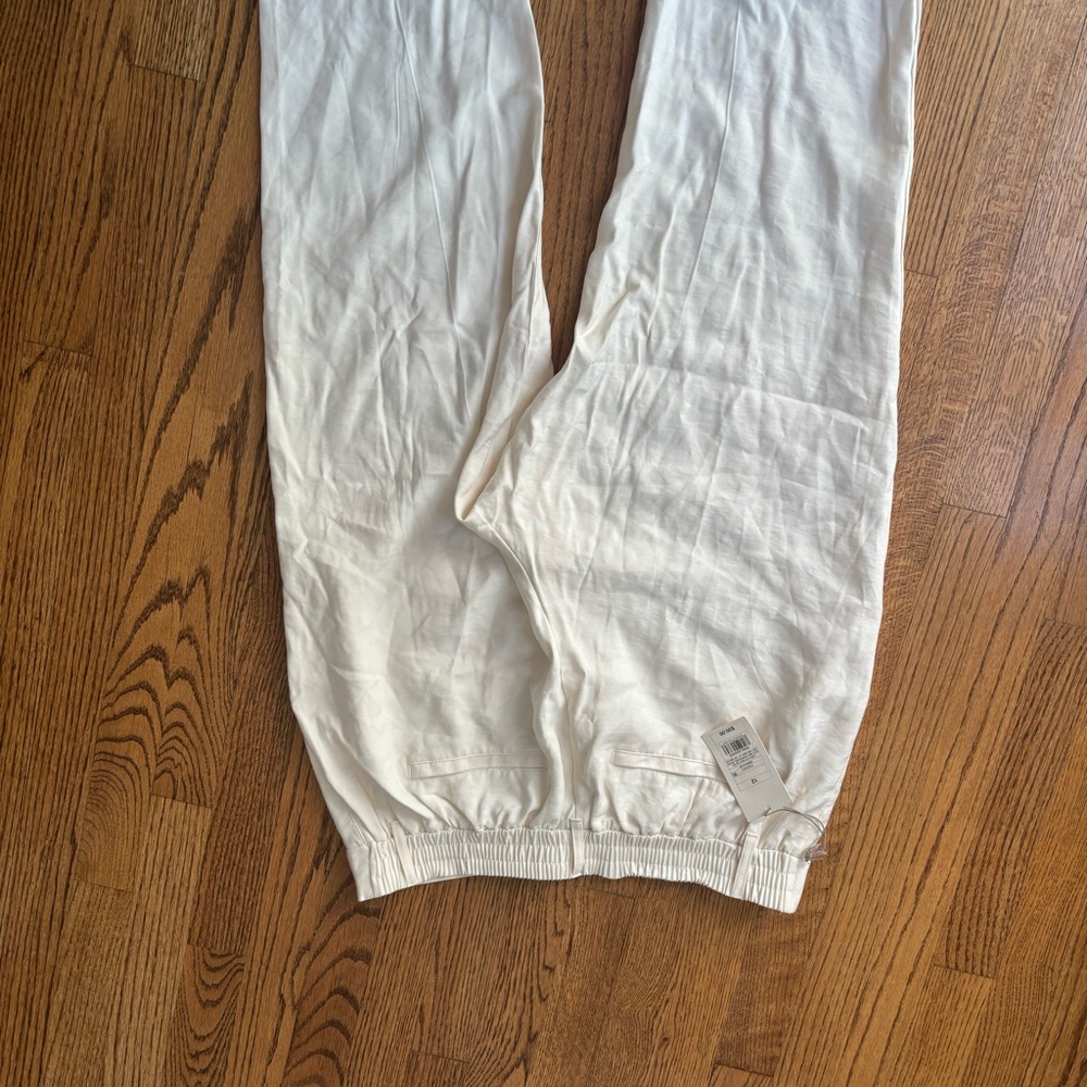 A New Day Cream High-Rise Slim Fit Pintuck Ankle Pant Womens 12 r Cuffed Hem nwt - Picture 8 of 9